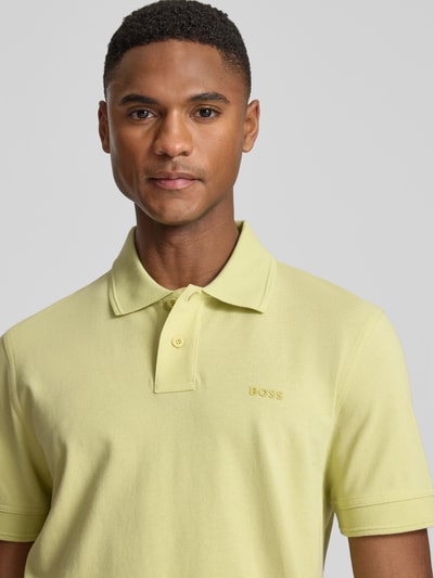 BOSS Orange Koszulka polo o kroju regular fit z czystej bawełny model 'PRIME' Oliwkowy 3