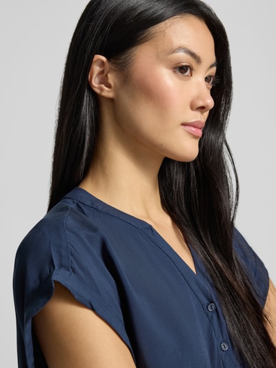 ZABAIONE Blousetop van viscose met knoopsluiting model 'Mi44riama' Marineblauw - 3