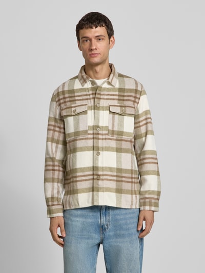 Lindbergh Overhemdjack met knoopsluiting Steengrijs - 4