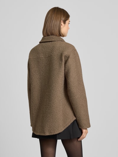 Pieces Regular Fit Jacke mit Brusttaschen Modell 'OLINE' Mittelbraun 5