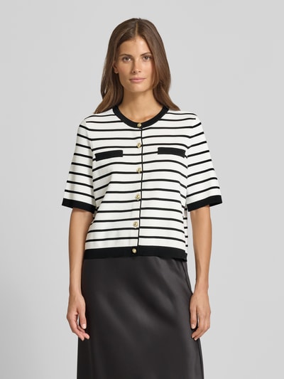 Jake*s Collection Strickjacke mit Knopfleiste Offwhite 4