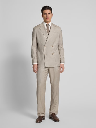 MCNEAL Regular Fit Anzughose mit Bundfalten Beige 1