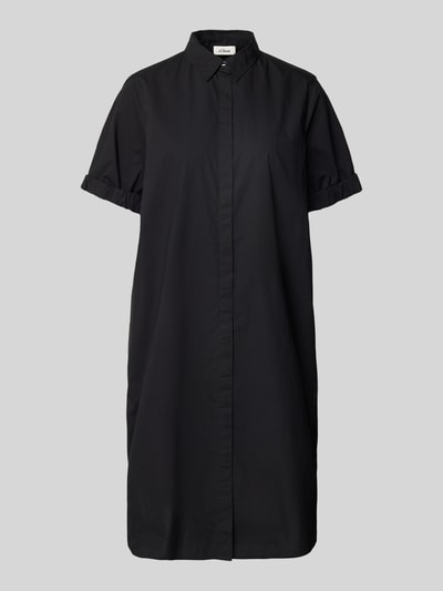 s.Oliver RED LABEL Relaxed Fit Kleid aus reiner Baumwolle BLACK 2