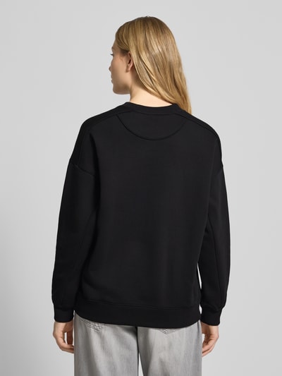 Guess Sweatshirt met ronde hals en labelstitching Zwart - 5