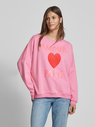 miss goodlife Oversized Sweatshirt mit Motiv-Print Pink 4