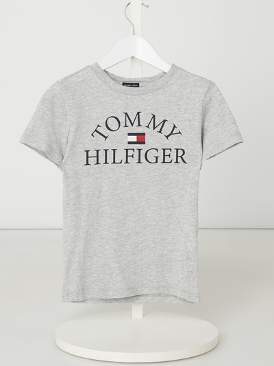 Tommy Hilfiger Kids T-shirt van biologisch katoen  Lichtgrijs gemêleerd - 1