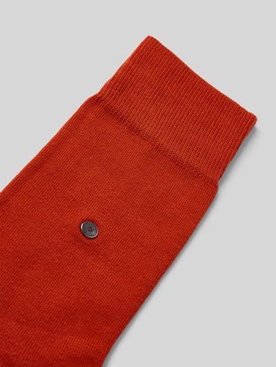 Burlington Socken aus Bio-Baumwoll-Mix mit Logo-Applikation Modell 'Lord' Dunkelorange 2