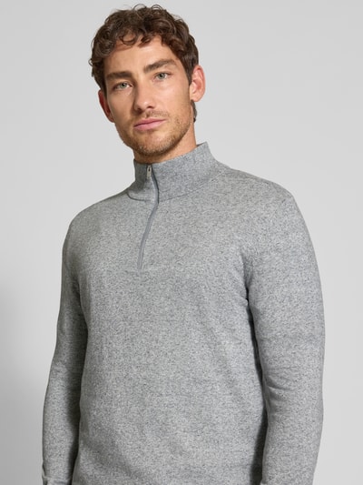 SELECTED HOMME Regular fit schipperstrui van puur katoen, model 'BERG' Lichtgrijs gemêleerd - 3