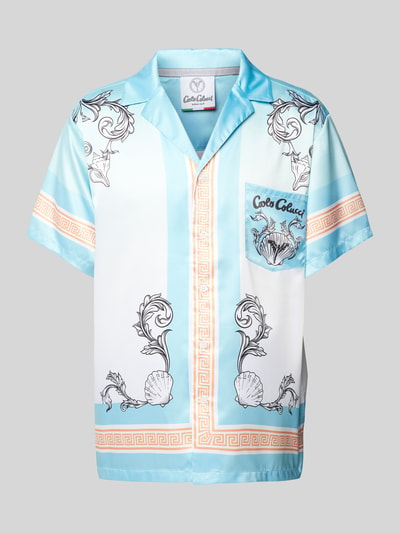 CARLO COLUCCI Freizeithemd mit Allover-Muster Offwhite 2