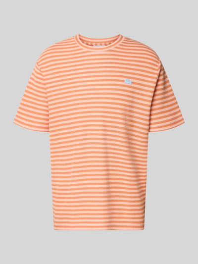 Produktfoto, Regular Fit T-Shirt aus Baumwoll-Mix von Lacoste, Mehrfarbig, Gestreift, Logo-Applikation, Rundhals, Kurzarm, Stretch