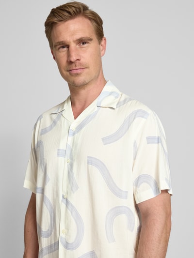 SELECTED HOMME Relaxed fit vrijetijdsoverhemd van een mix van katoen en modal Offwhite - 3