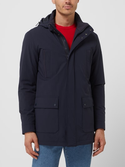 Paul & Shark Parka met klepzakken, model 'Typhoon Jacket' Marineblauw - 4