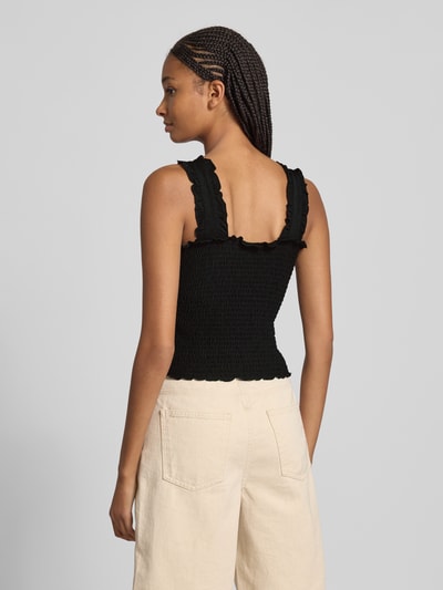 Pieces Top na ramiączkach o kroju slim fit z marszczeniem model ‘TAYLIN’ Czarny 5