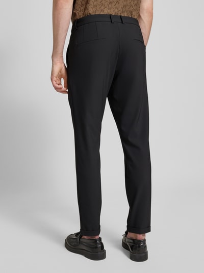 Cinque Tapered fit stoffen broek met ceintuurlussen, model 'CIBODO' Zwart - 5