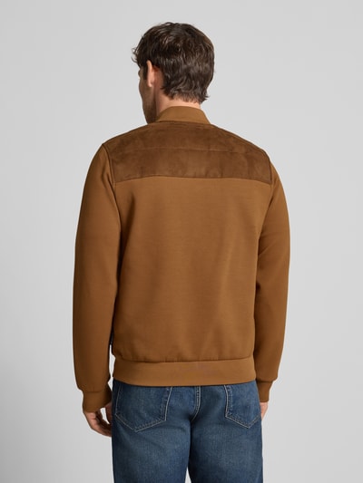 HECHTER PARIS Sweatjacke mit Zweiwege-Reißverschluss Hellbraun 5