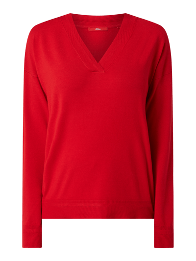 s.Oliver RED LABEL Pullover van viscosemix  Rood - 2