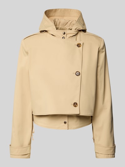 Bash Jacke mit asymmetrischer Knopfleiste Modell 'TRENCH THYM' Beige 2