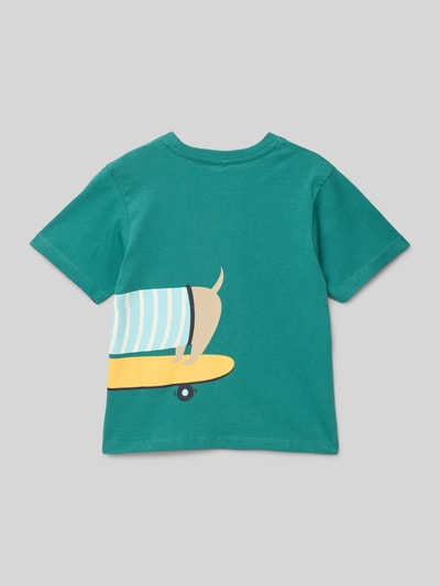 Name It T-shirt met motiefprint, model 'HELGE' Donkergroen - 3