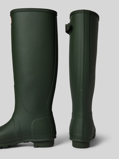 Hunter Gummistiefel mit Label-Detail Khaki 2