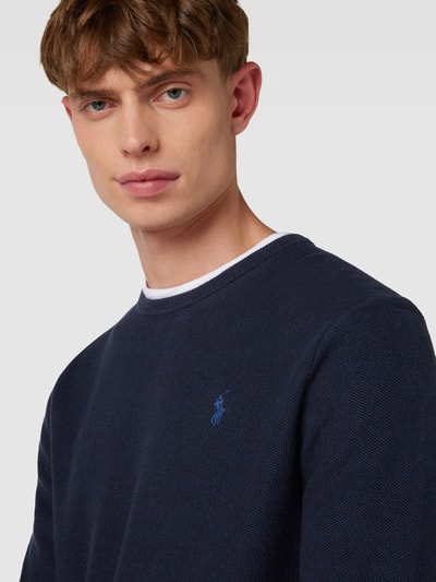 Polo Ralph Lauren Strickpullover mit Logo-Stitching Marine Melange 3