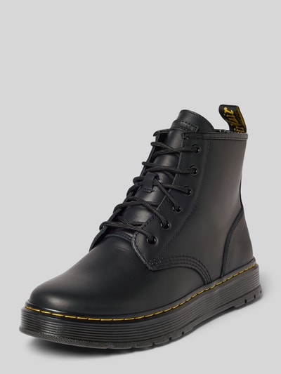 Dr. Martens Boots van leer met labeldetail, model 'Chukka' Zwart - 1