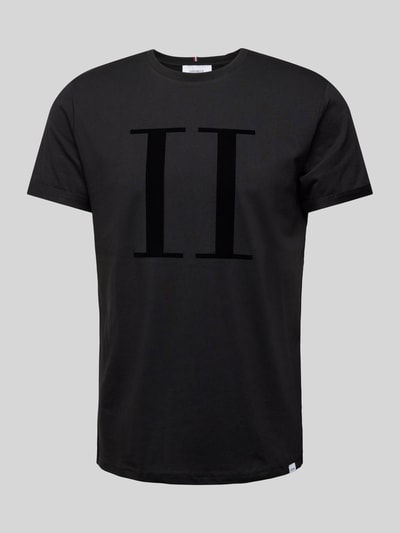 Les Deux T-Shirt mit Label-Print Modell 'Encore' Black 1