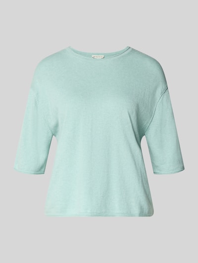Tom Tailor oversized pullover van mix van katoen en kasjmier Mintgroen gemêleerd - 2