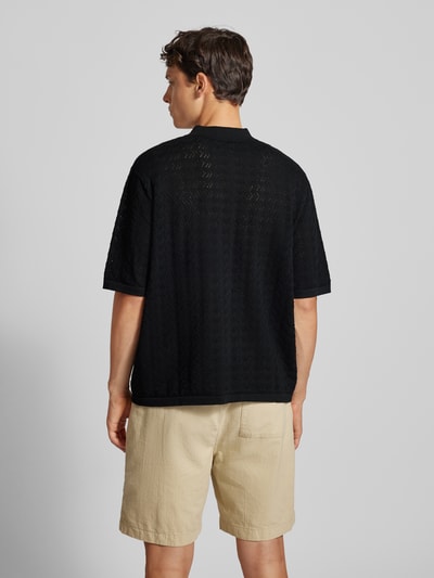 Jack & Jones Regular fit vrijetijdsoverhemd met broderie anglaise, model 'NOTO' Zwart - 5