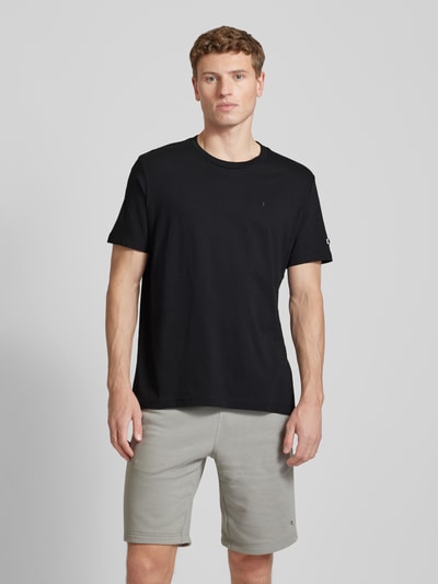 CHAMPION T-Shirt mit Logo-Stitching Black 4