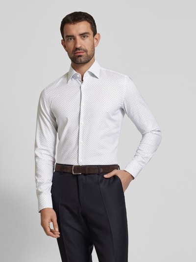 BOSS Slim fit zakelijk overhemd met kentkraag, model 'Hank' Wit - 4