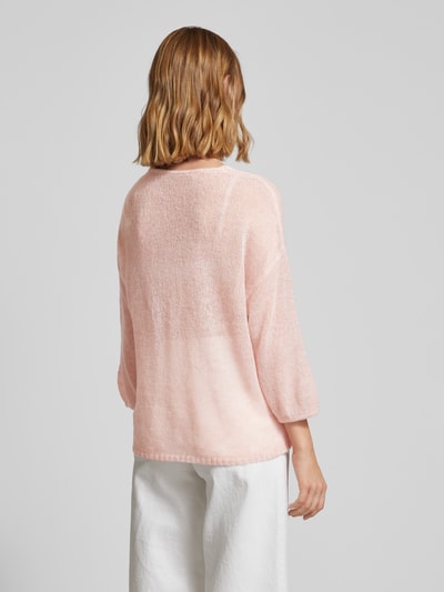 Fransa Gebreide pullover met V-hals, model 'sissel' Lichtroze gemêleerd - 5