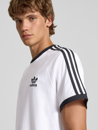 adidas Originals T-shirt met labelstitching en ronde hals Wit - 3