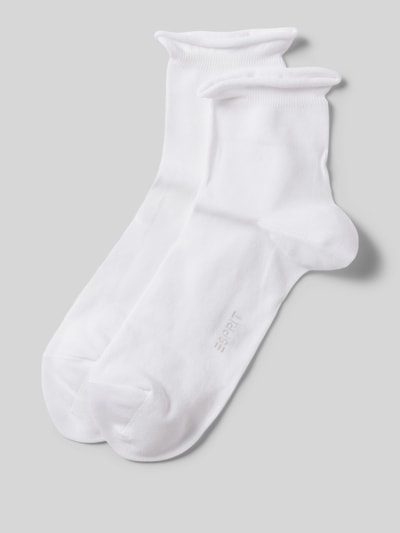 Esprit Socken im unifarbenen Design Modell 'Basic Pure' im 2er-Pack Weiss 1