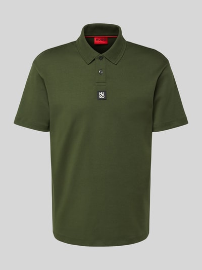 HUGO Regular Fit Poloshirt mit Label-Badge Modell 'Deabono' Dunkelgruen 2