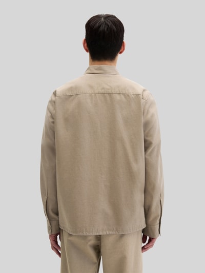 Marc O'Polo Regular Fit Overshirt mit seitlichen Eingrifftaschen Beige 5