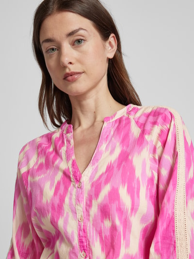 Emily Van den Bergh Bluse mit Allover-Muster Pink 3