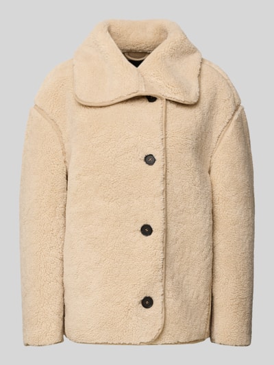 OPUS Kurtka z futerka z listwą guzikową model ‘Hafine’ Beżowy 2