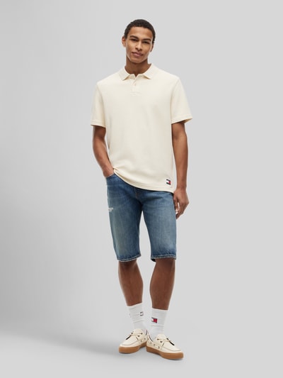 Tommy Jeans Relaxed Fit Poloshirt aus reiner Baumwolle Sand 1