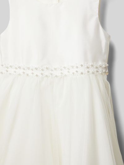 Une Hautre Couture Kleid mit Zierperlen Offwhite 2