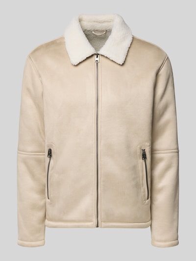 Only & Sons Regular fit bomberjack met kraag van imitatiebont, model 'ROYCE' Beige - 2