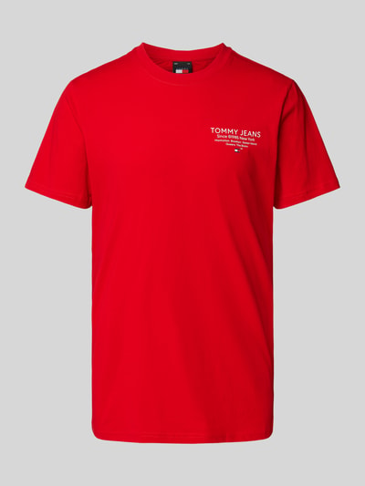 Tommy Jeans T-shirt z nadrukiem z logo Czerwony 2