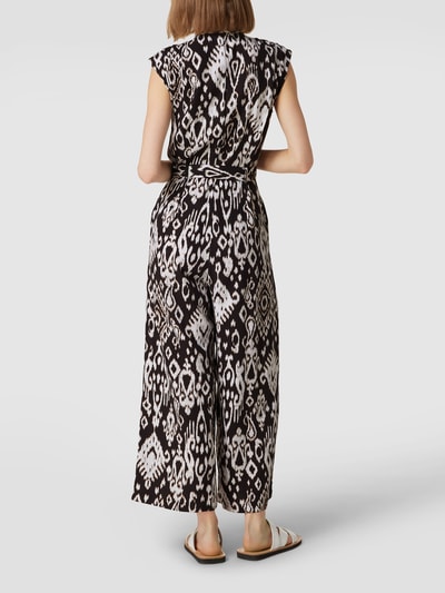 Jake*s Collection Jumpsuit mit Allover-Muster Anthrazit 5