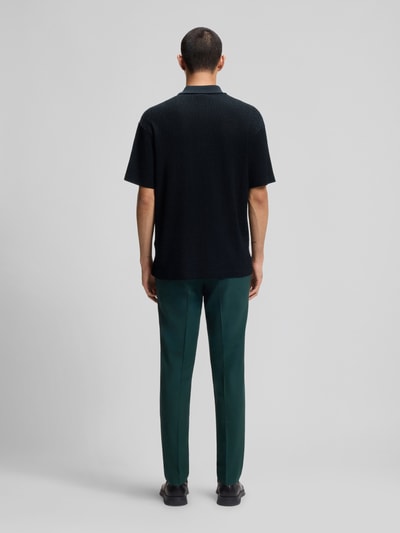 HUGO Koszulka polo o kroju relaxed fit z mieszanki wiskozy model ‘DALLOVO’ Czarny 5