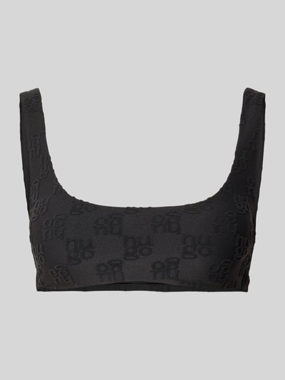 HUGO Bikini-Oberteil mit Strukturmuster Modell 'TERRY MONO_BRALETTE' Black 1