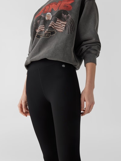 Anine Bing Leggings mit Label-Print Schwarz 3