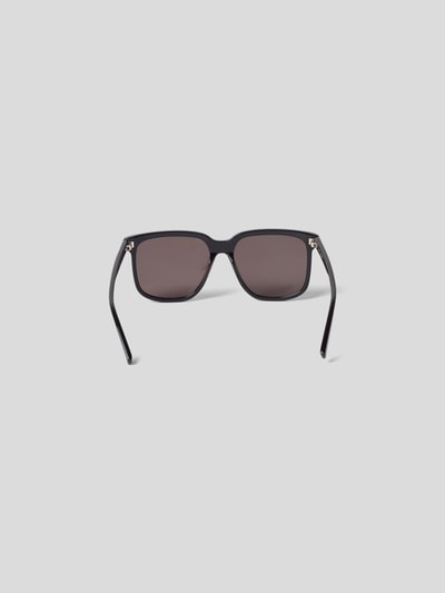 Saint Laurent Unisex Sonnenbrille mit Label-Prints Schwarz 5