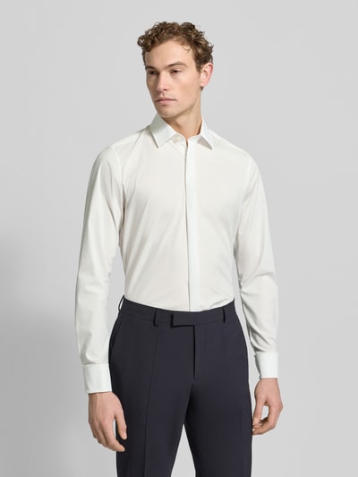 OLYMP Level 5 Slim fit smokingoverhemd van katoen met stretch Ecru - 4