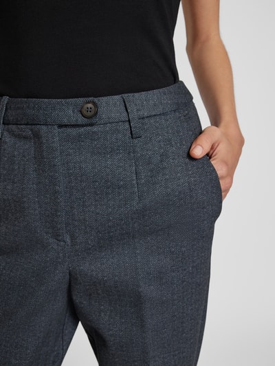 Tom Tailor Straight Fit Stoffhose mit Fischgrätenmuster Modell 'MIA' Anthrazit 3