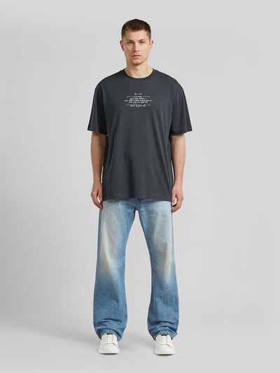 G-Star RAW T-Shirt mit zentralem Logo-Print Dunkelblau 1