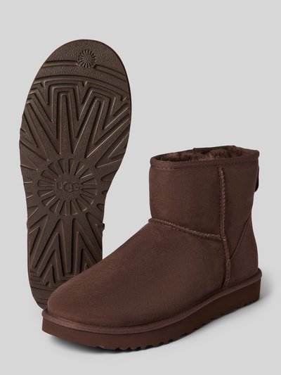 UGG Boots van leer, model 'CLASSIC MINI' Donkerbruin - 4